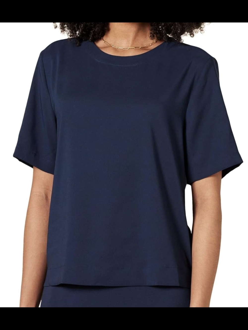 Amazon Essentials Women's Short-Sleeve Crew Neck Top - Navy